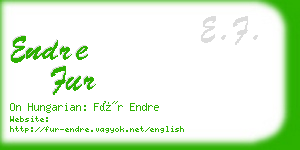 endre fur business card